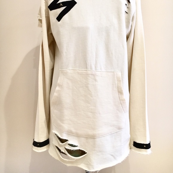 🔴 French Terry Distressed Pullover Hoodie NWT (Only Tobacco/Brown Available) - Picture 3 of 8